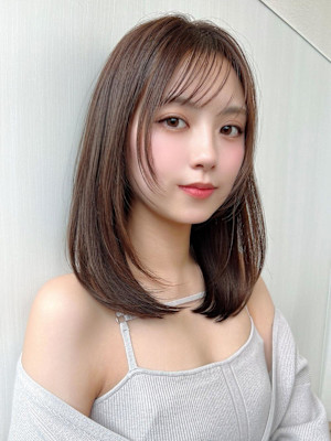 30代40代に人気後れ毛がかわいいくびれヘアシャギーレイヤー