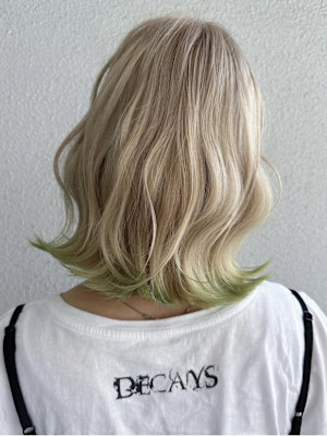 エンドカラー/エンドカラーグリーン/ホワイトブロンド