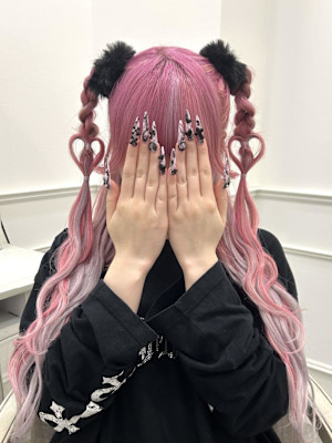 前後ろ可愛い！ハーフツイン×編み下ろしハート　＊ひな＊