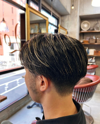 センターパートハイライト