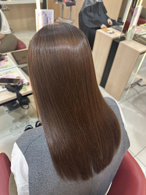 透明感カラー/ブリーチなしWカラー/髪質改善/伊勢原