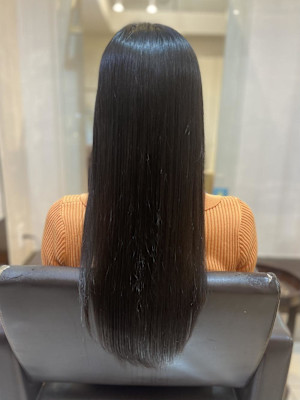 酸性ストレートで髪質改善