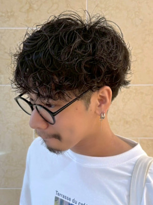 シャドウパーマ波巻きパーマツイストスパイラルパーマ　