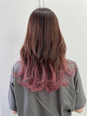 ピンクベージュグラデーション