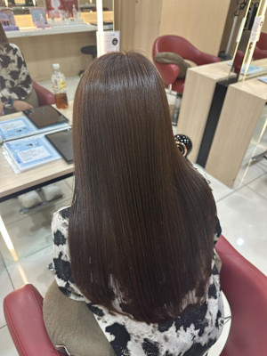 透明感カラー/ブリーチなしWカラー/髪質改善/伊勢原