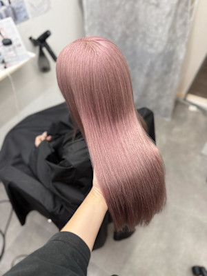 ペールピンク/ハイトーン/ツヤ髪