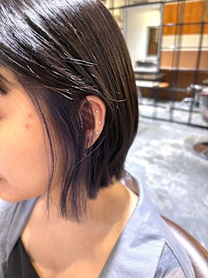 インナーカラー/ブリーチ/イヤリングカラー/髪質改善