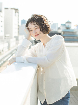 ショートボブ　ナチュラル　パーマ