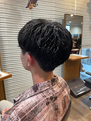 〈木賀　絵莉子〉メンズ×波ウェーブパーマ