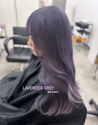ラベンダーグレー/透明感カラー/髪質改善