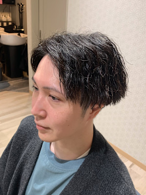 ソフトツイストパーマ/センターパート