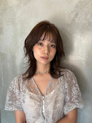 レイヤーカット/ウルフカット/くびれミディ/レイヤー