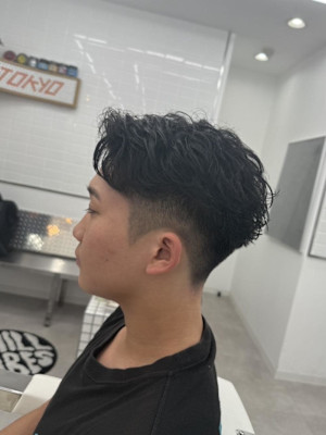 ツーブロックショート