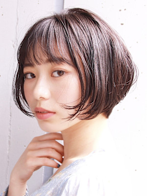 前下がりショート・ボブ/絶壁解消/前髪あり/40代/30代