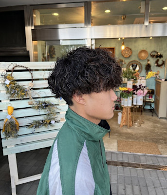 メンズマッシュシャドウパーマ