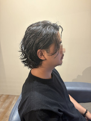 大人ミディアムシャドウスパイラルパーマ