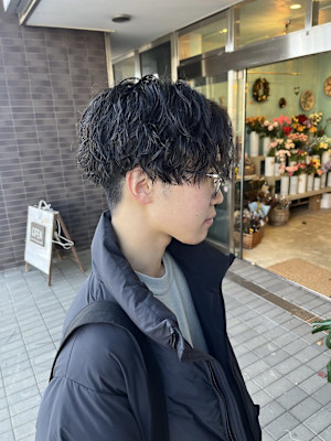 メンズカットパーマツイストスパイラル