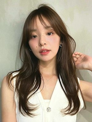 ロングレイヤー/チョコレートブラウン/艶髪