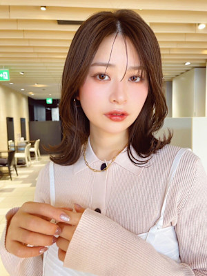 ミディアムボブ/チョコレートブラウン