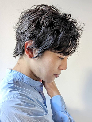 メンズパーマ*メンズカット*メンズショート*黒髪