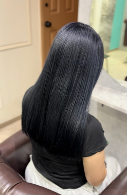 ブルーブラック×ブリーチカラー