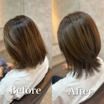 白髪ぼかし(グラデーション)白髪キレイにマイナス10歳