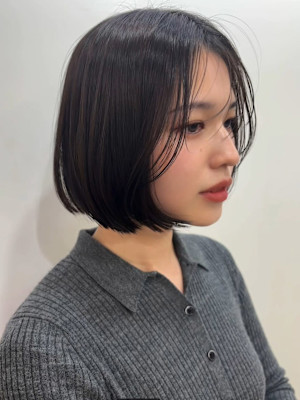 大人っぽさもありながら女性らしい丸みボブ*顔周りカット
