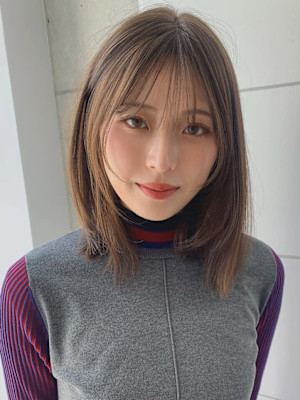 レイヤーボブ*フェイスレイヤー*ミディアムヘア*髪質改善