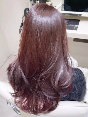 上品レイヤースタイル/ピンクベージュ/美髪カラー