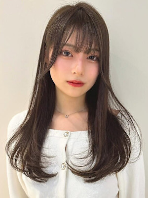 垢抜けロングヘア/オリーブベージュ/髪質改善