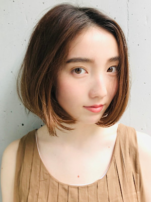 前下がりショート・ボブ/絶壁解消/前髪あり/40代/30代