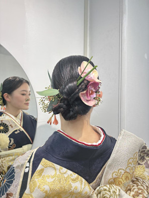 成人式/成人式ヘア/着物/振袖ヘアアレンジ/振袖着付け/振袖
