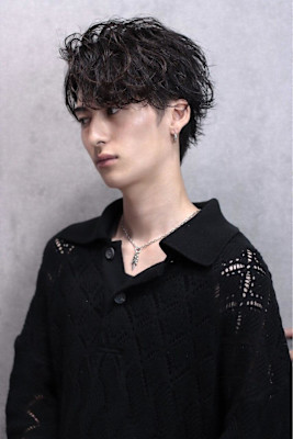 かき上げウェーブショート