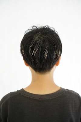 ツーブロックちらりグリーン