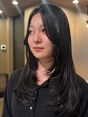 韓国風レイヤーカット/レイヤーカット/ロングレイヤー