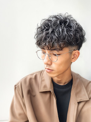 20代30代40代　モテ黒髪マッシュパーマ＃55