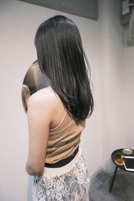 レイヤーカットくすみカラー