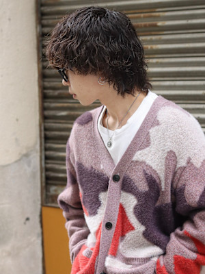 メンズマッシュ　ウルフカット　波巻き　ツイストスパイラル