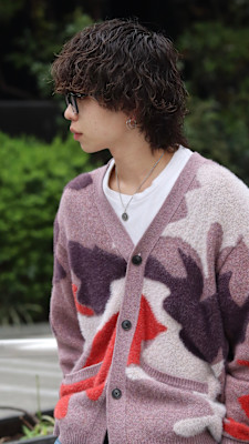 メンズヘア　　マッシュウルフ　波巻きスパイラルパーマ