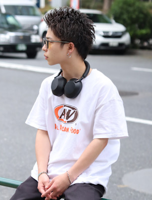 メンズ　短髪　スパイキーショート　アップバング