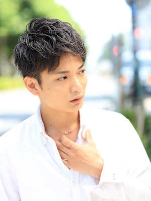 『爽やかショート』ツーブロックアップバング