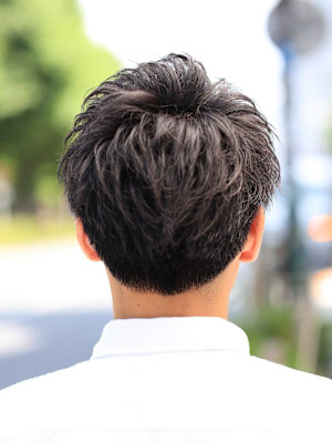 『爽やかショート』ツーブロックアップバング