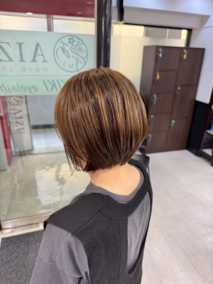 白髪ぼかしハイライト