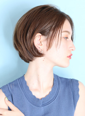 ショート・ボブ/白髪ぼかし/ハイライト/絶壁解消/40代