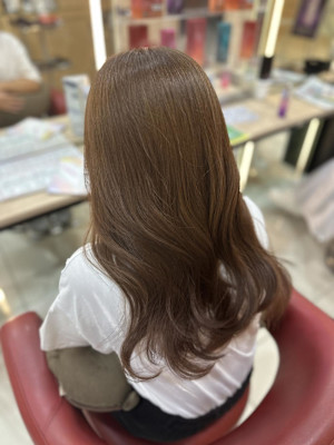 透明感カラー/ブリーチなしWカラー/髪質改善/伊勢原
