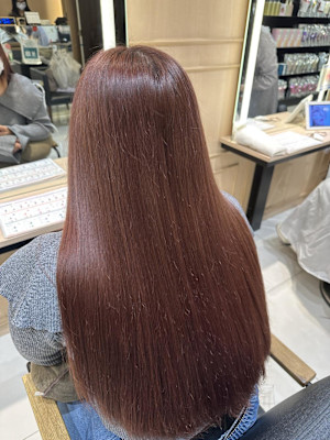 透明感カラー/ブリーチなしWカラー/髪質改善/伊勢原