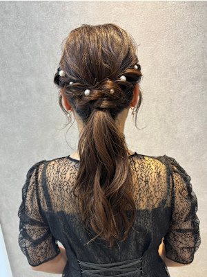 ゆるふわポニーアレンジ