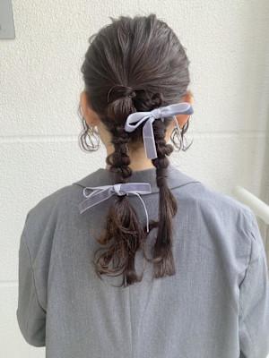 ツイン編み下ろし