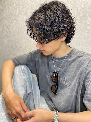 【櫻田】サーフカール、波巻きスパイラル　メンズパーマ