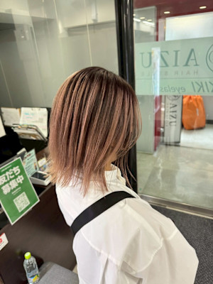 白髪ぼかしハイライト